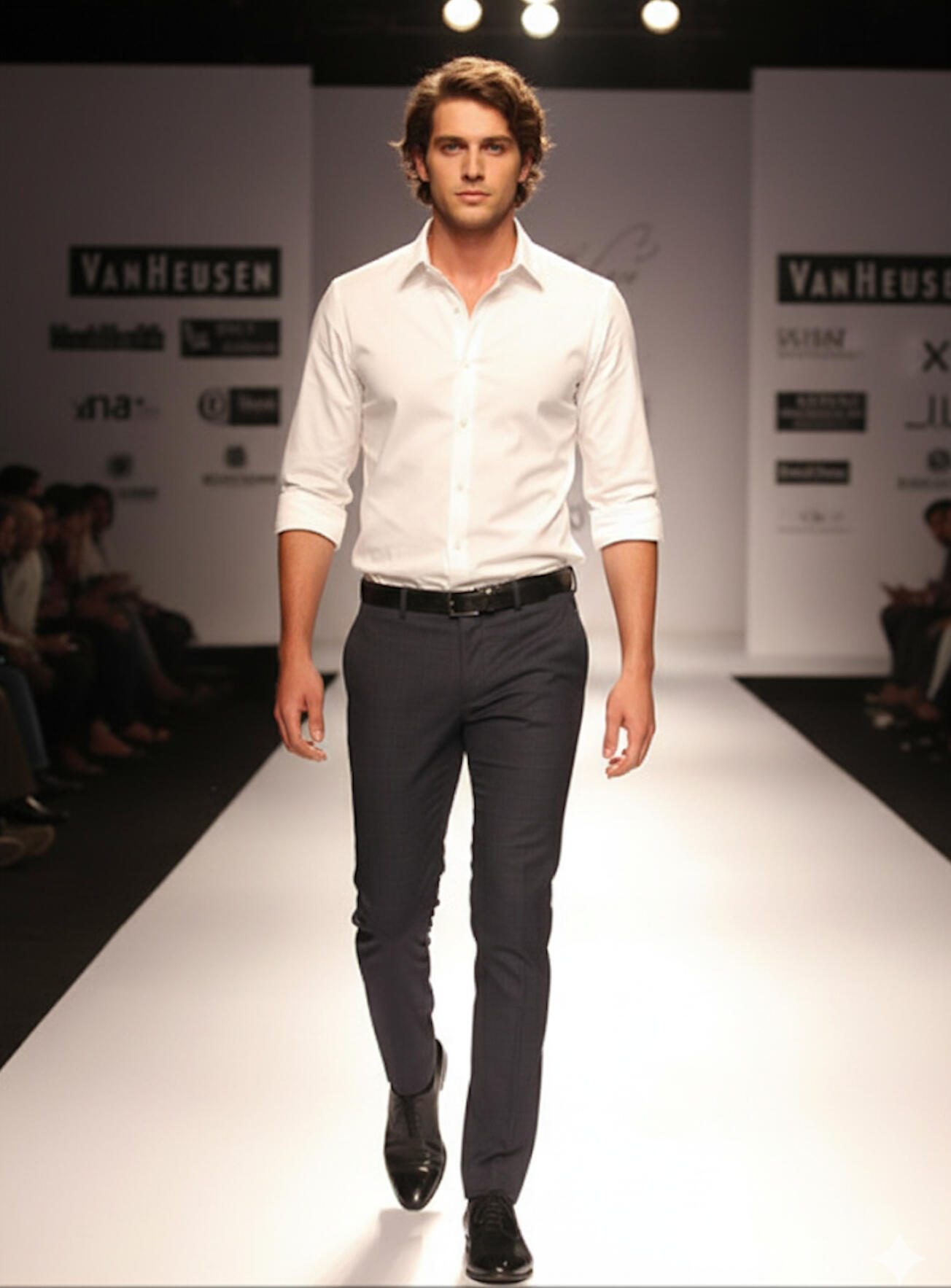 Shirt Flex Tab man wearing a white shirt